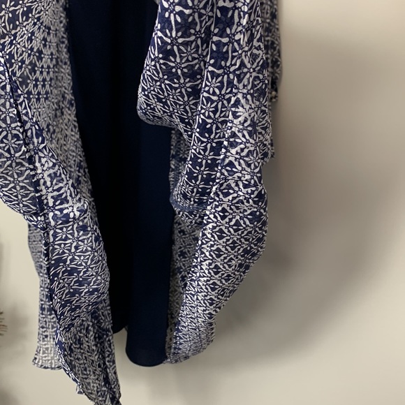 Diane Von Furstenberg Fleurette Silk Dress Navy and White Size 0 - Picture 8 of 14